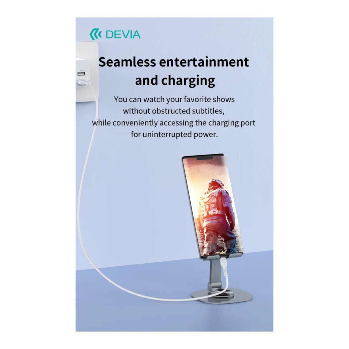 360 DEVIA Sulankstomas stovas mobiliam telefonui/planšetui grey 5 360 DEVIA Sulankstomas stovas mobiliam telefonui/planšetui grey 5