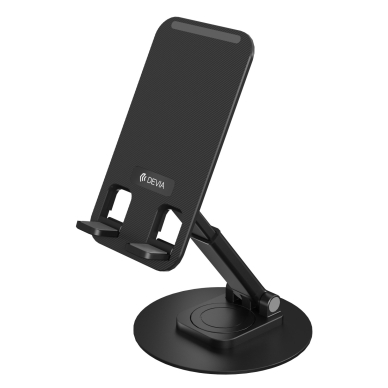 360 DEVIA Sulankstomas stovas mobiliam telefonui/planšetui black