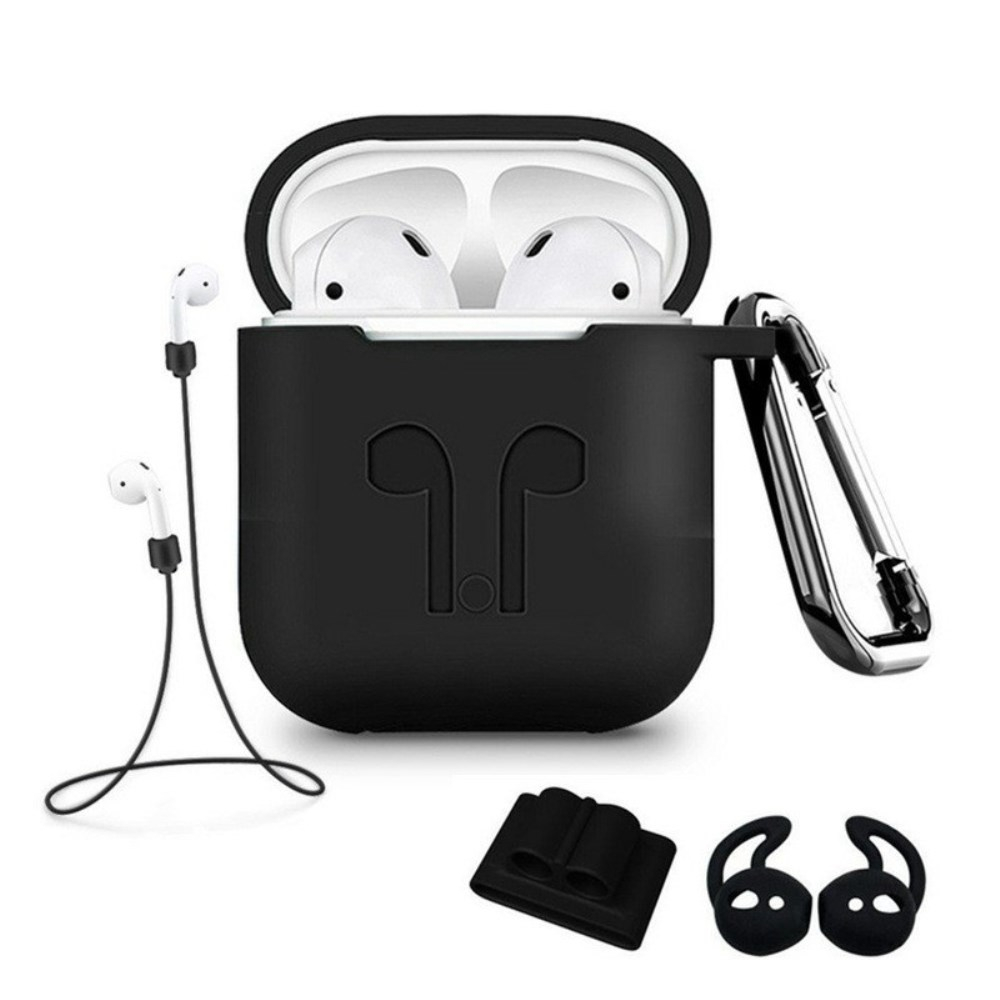 Airpods juodas 6IN1 dėklas 3
