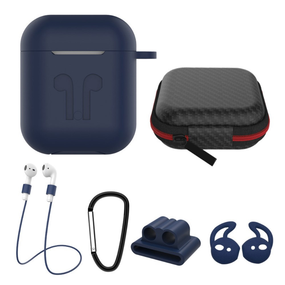 Airpods mėlynas 6IN1 dėklas