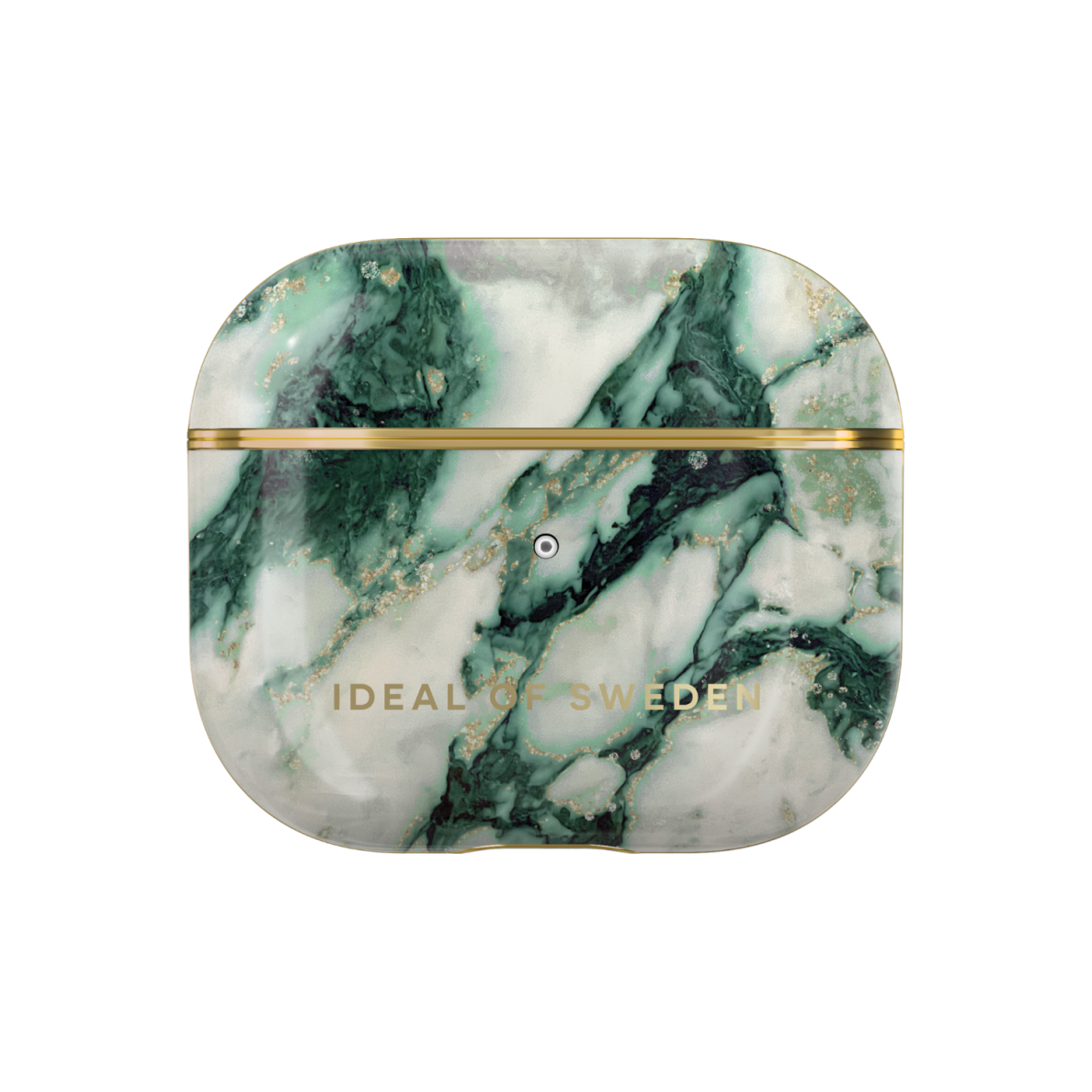 Airpods 3 iDeal Of Sweden Calacatta Emerald Marble dėklas Airpods 3 iDeal Of Sweden Calacatta Emerald Marble dėklas