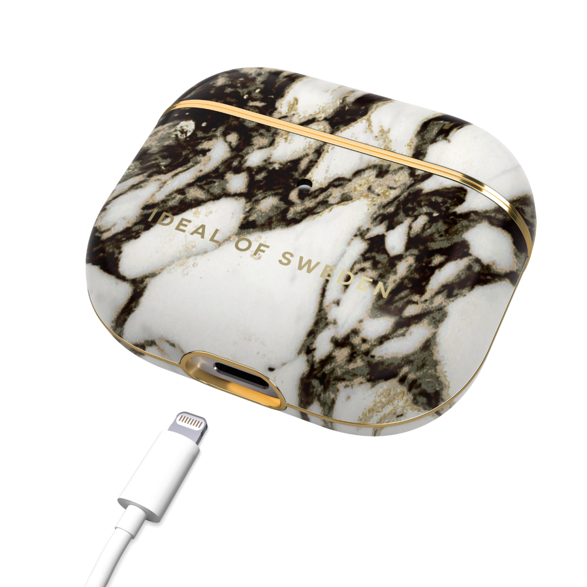 Airpods 3 iDeal Of Sweden Calacatta Golden Marble dėklas 2 Airpods 3 iDeal Of Sweden Calacatta Golden Marble dėklas 2