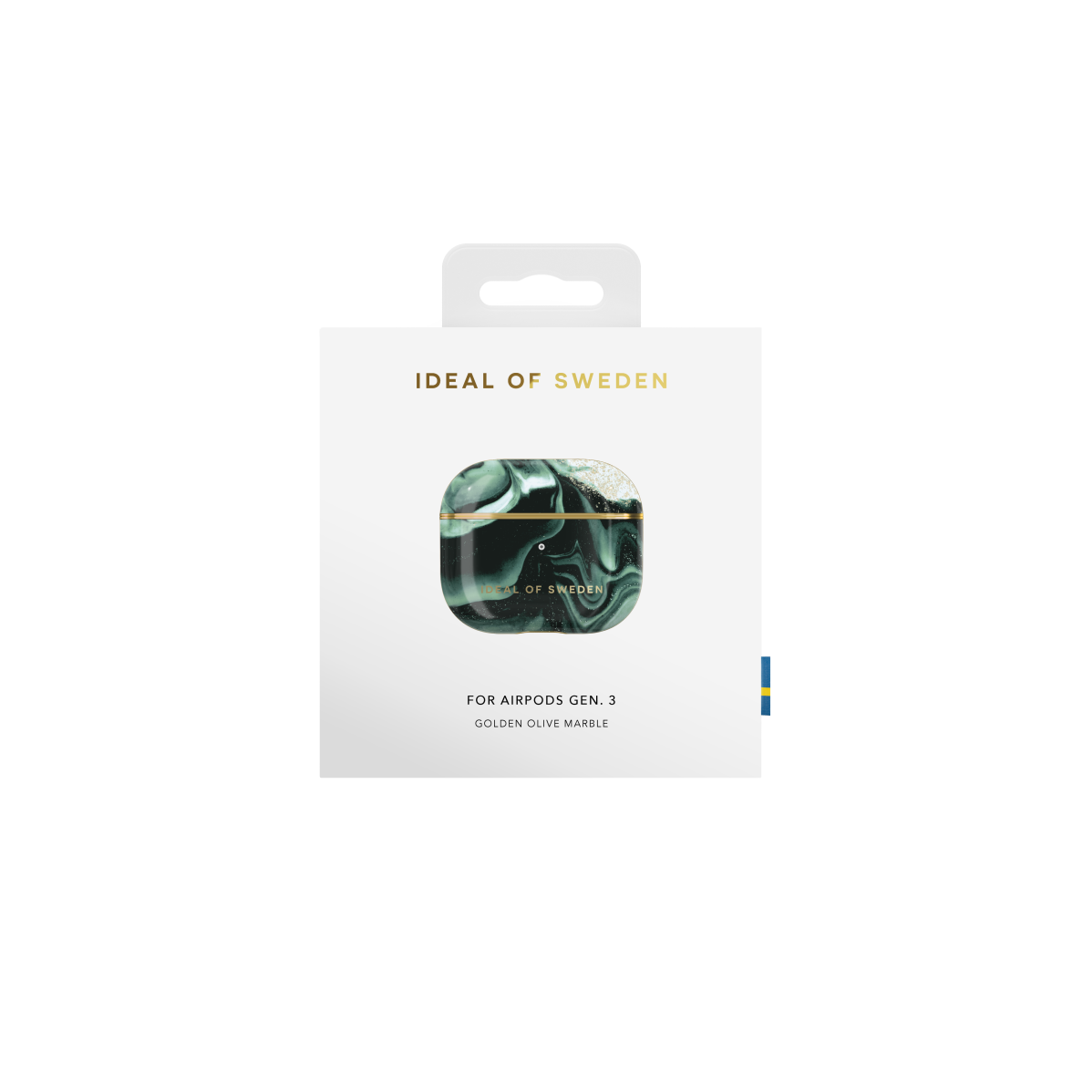 Airpods 3 iDeal Of Sweden Golden Olive Marble dėklas 2