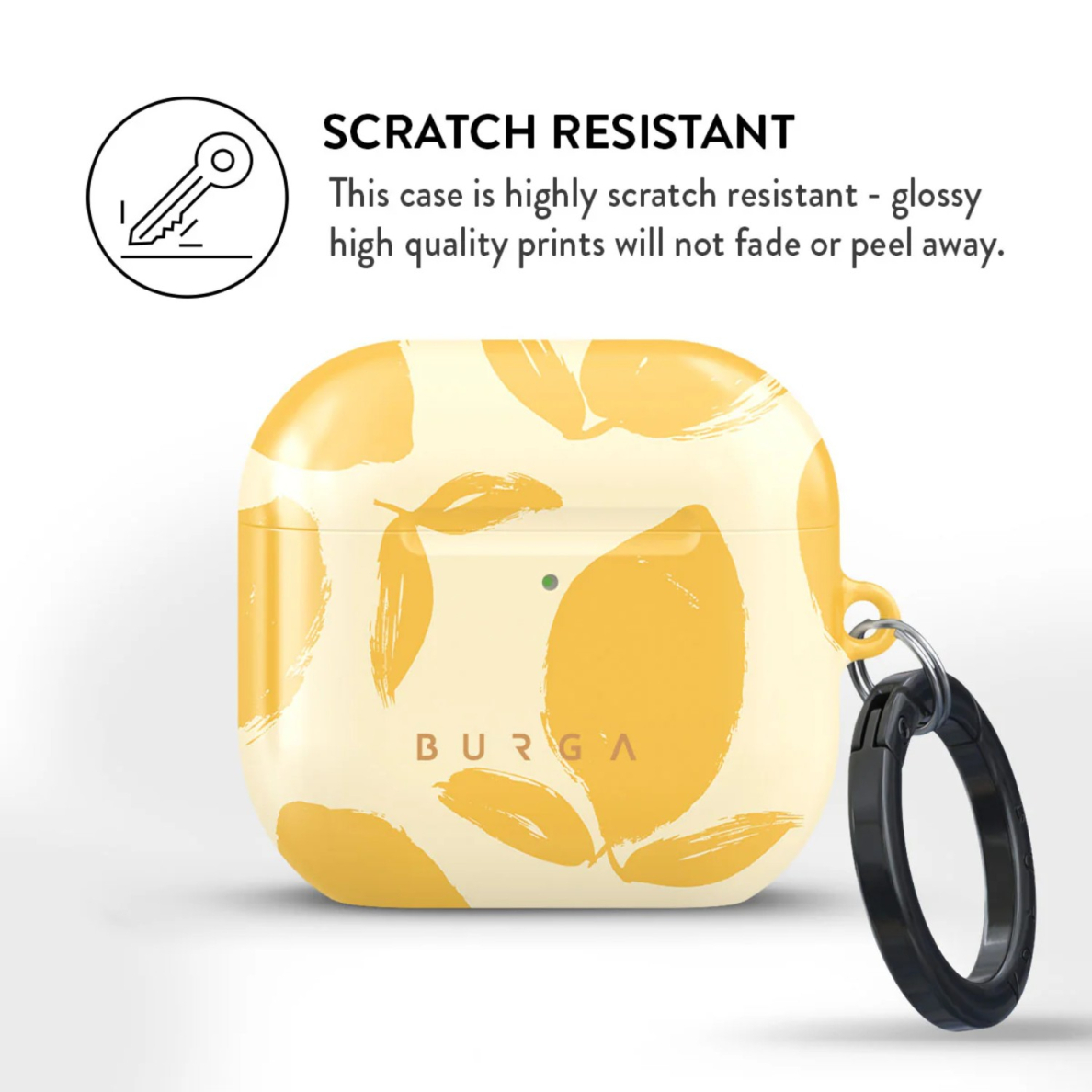 Airpods 4 Lemon Tart BURGA dėklas 3