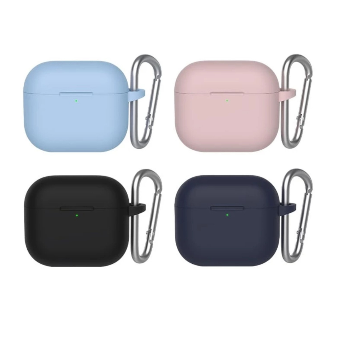 Airpods 4 Mr. Monkey liquid silicone protect sky blue dėklas 1