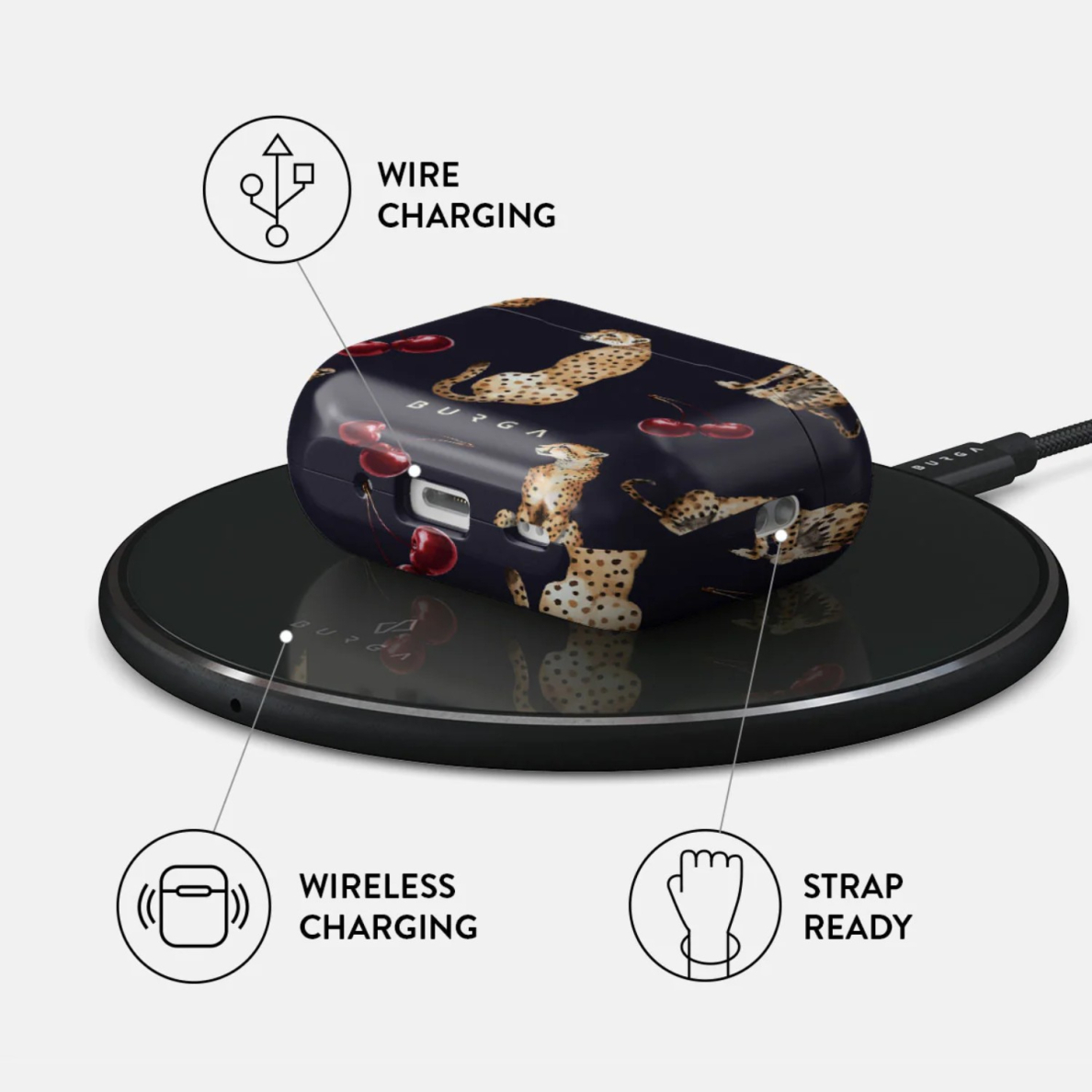 Airpods PRO 2 Cougar BURGA dėklas 3