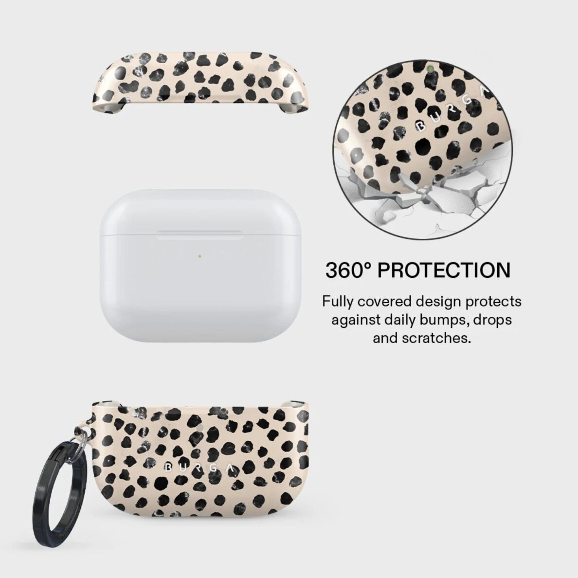 Airpods PRO 3 Almond Latte BURGA dėklas 1