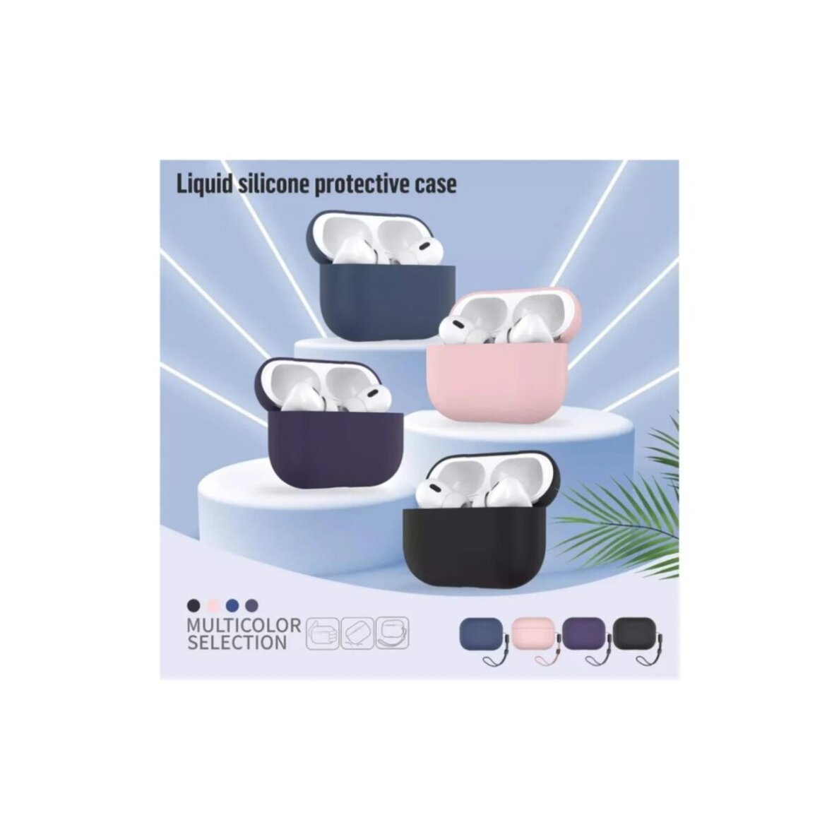 Airpods PRO 3 black Mr. Monkey Liquid Silicone Protect dėklas 1