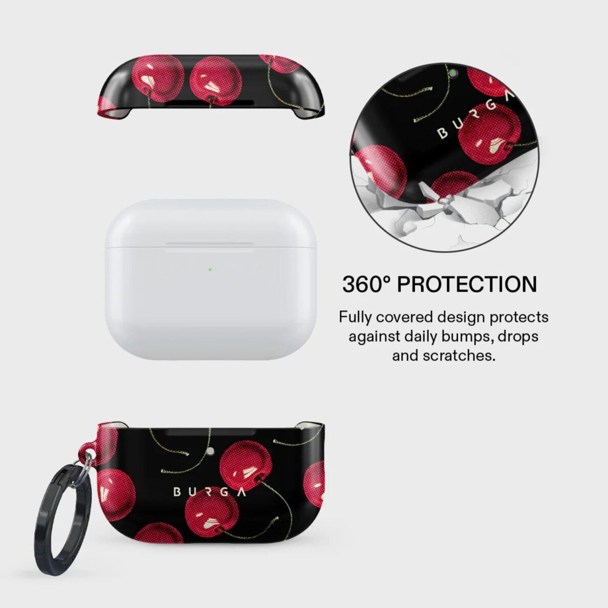 Airpods PRO 3 Cherrybomb BURGA dėklas 1