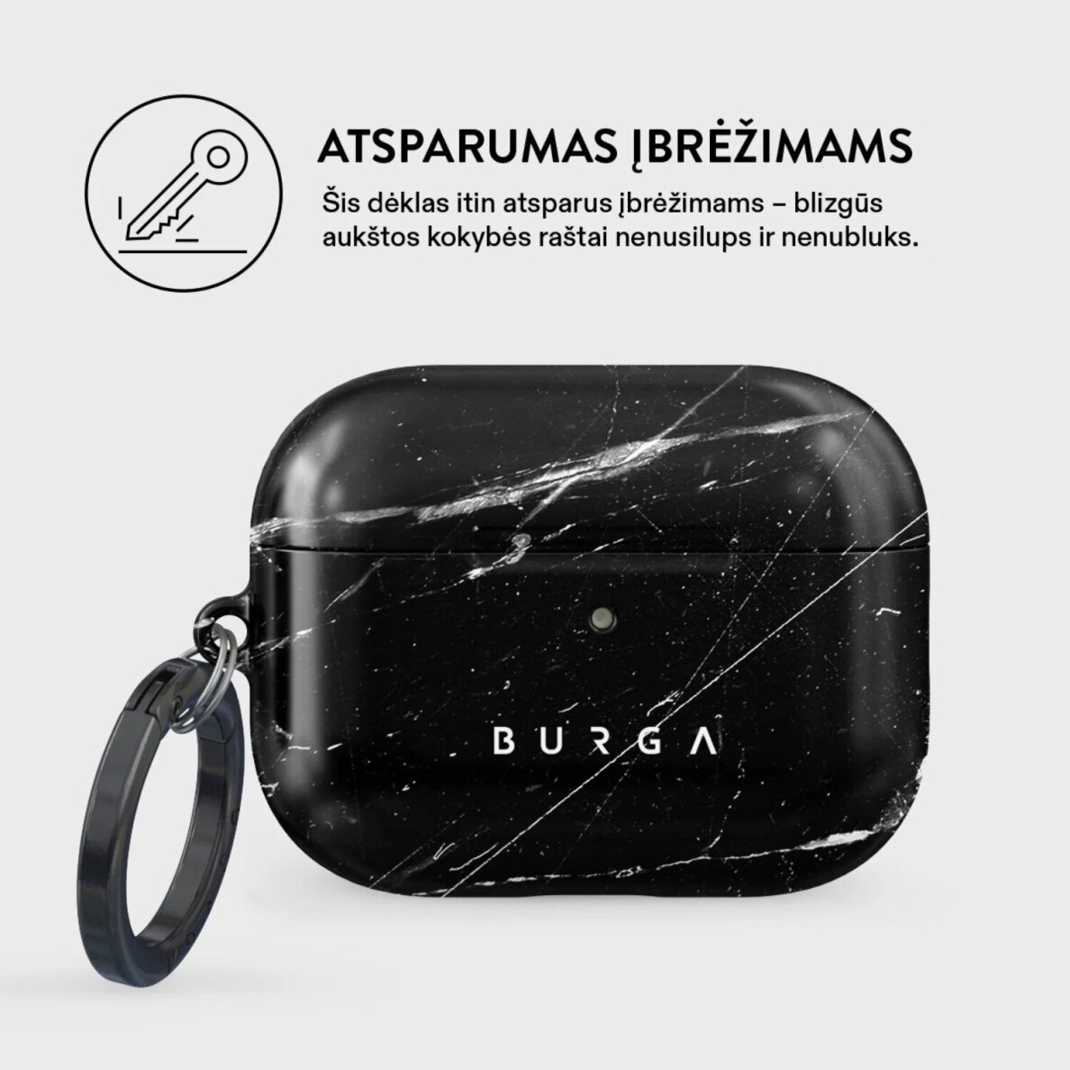Airpods PRO 3 Noir Origin BURGA dėklas 2