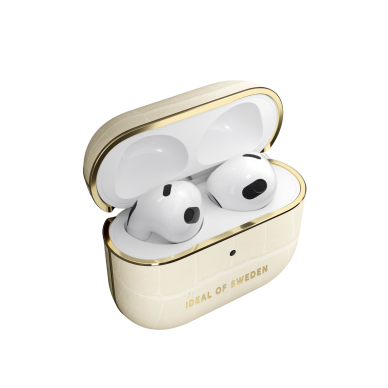 Airpods 3 iDeal Of Sweden Bag Cream Beige Croco dėklas 1