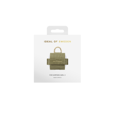 Airpods 3 iDeal Of Sweden Bag Sage Croco dėklas 4