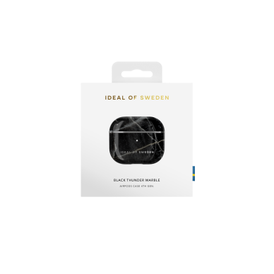 Airpods 3 iDeal Of Sweden dėklas Black Thunder Marble 1
