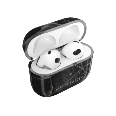 Airpods 3 iDeal Of Sweden dėklas Black Thunder Marble 2
