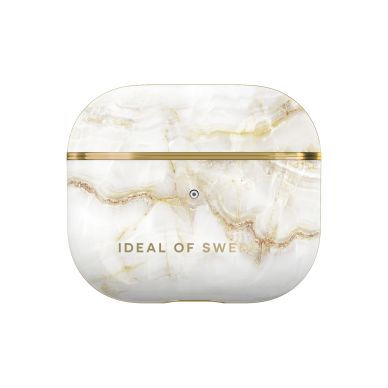Airpods 3 iDeal Of Sweden Golden Pearl Marble dėklas Airpods 3 iDeal Of Sweden Golden Pearl Marble dėklas