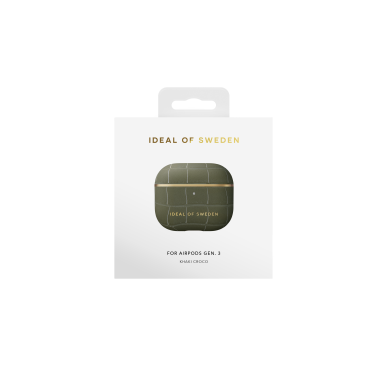 Airpods 3 iDeal Of Sweden Khaki Croco dėklas 2