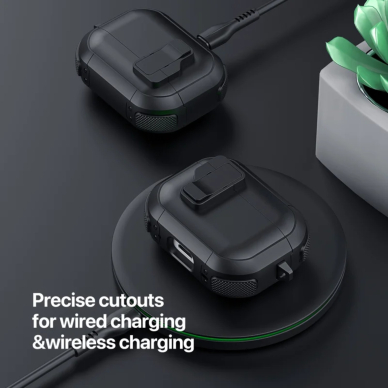 Airpods 4 DUX DUCIS Black PECP Series dėklas 4