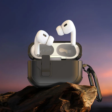 Airpods 4 DUX DUCIS Black PECP Series dėklas 6