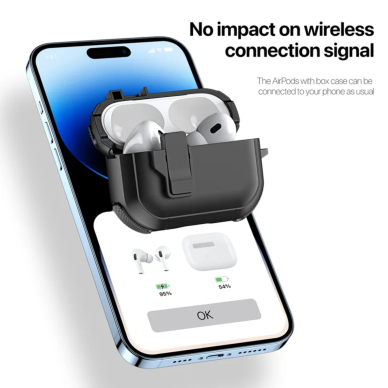 Airpods 4 DUX DUCIS Black PECP Series dėklas 2