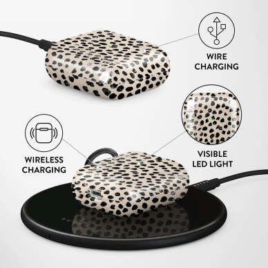 Airpods Almond Latte BURGA dėklas 3