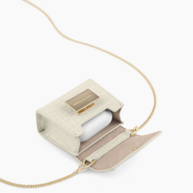 Airpods iDeal Of Sweden Bag Cream Beige Croco dėklas 1
