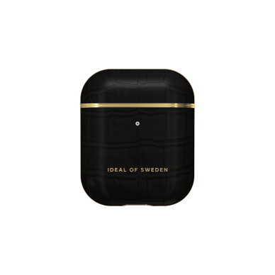 Airpods iDeal Of Sweden Jet Black Croco dėklas