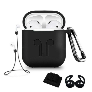 Airpods juodas 6IN1 dėklas 3