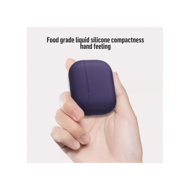 Airpods Pro 2nd Gen Mr. Monkey liquid silicone protect purple dėklas 4