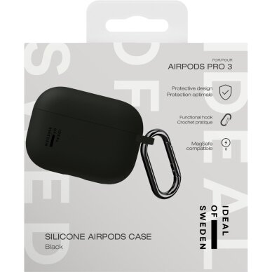 Airpods PRO 3 iDeal Of Sweden Silicone Black dėklas 3