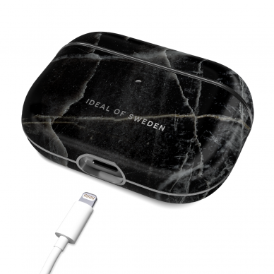 Airpods PRO iDeal Of Sweden dėklas Black Thunder Marble 1