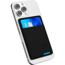 Ant telefono klijuojama įmautė kortelėms juoda
