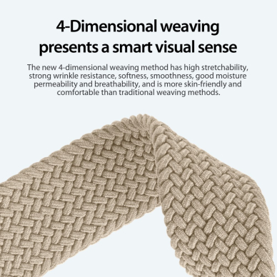 Apple Watch beige DUX DUCIS Braided Nylon apyrankė 38/40/41/42 mm 8