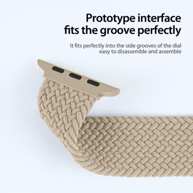 Apple Watch beige DUX DUCIS Braided Nylon apyrankė 38/40/41/42 mm 9