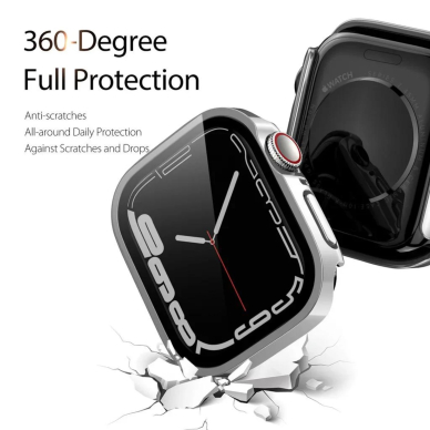 Apple Watch 7/8/9 apsauginis dėklas DUX DUCIS Hamo silver 45mm 1