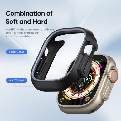 Apple Watch Ultra / Ultra 2 dėklas DUX DUCIS Hamo silver 49mm 6
