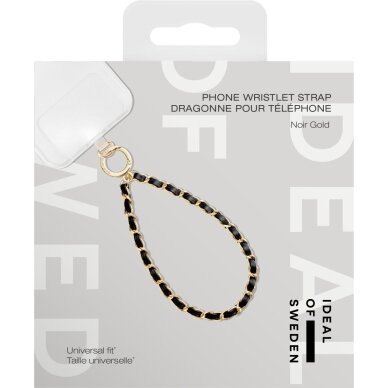 Apyrankė telefonui iDeal Of Sweden Wristlet Strap Noir Gold 4