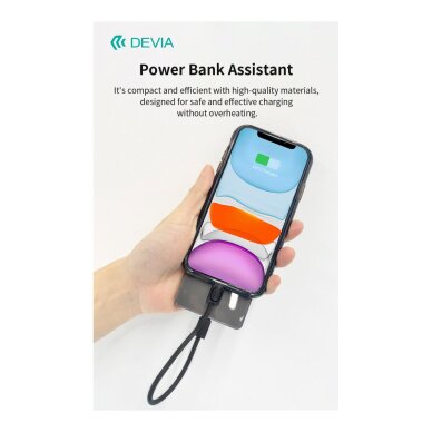 Apyrankė telefonui - laidas black LIGHTNING 60W Devia Cable Ultra10 0.2m 2