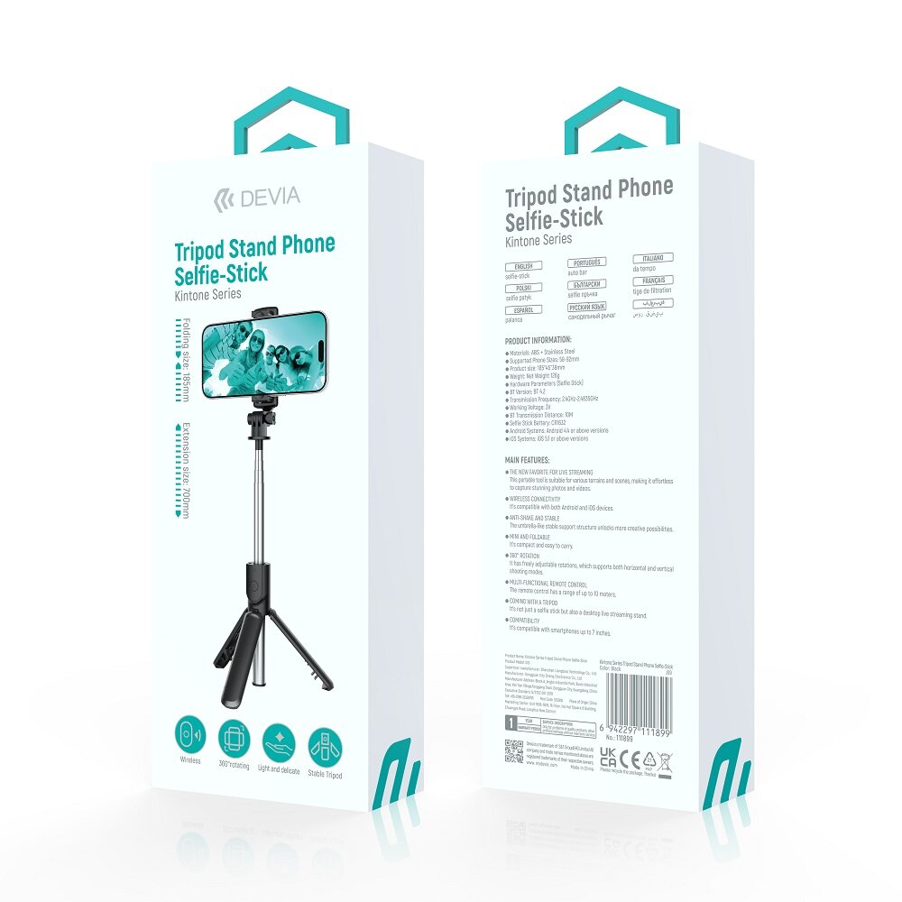 Asmenlazdė-stovas bluetooth black DEVIA ES083 11 Asmenlazdė-stovas bluetooth black DEVIA ES083 11