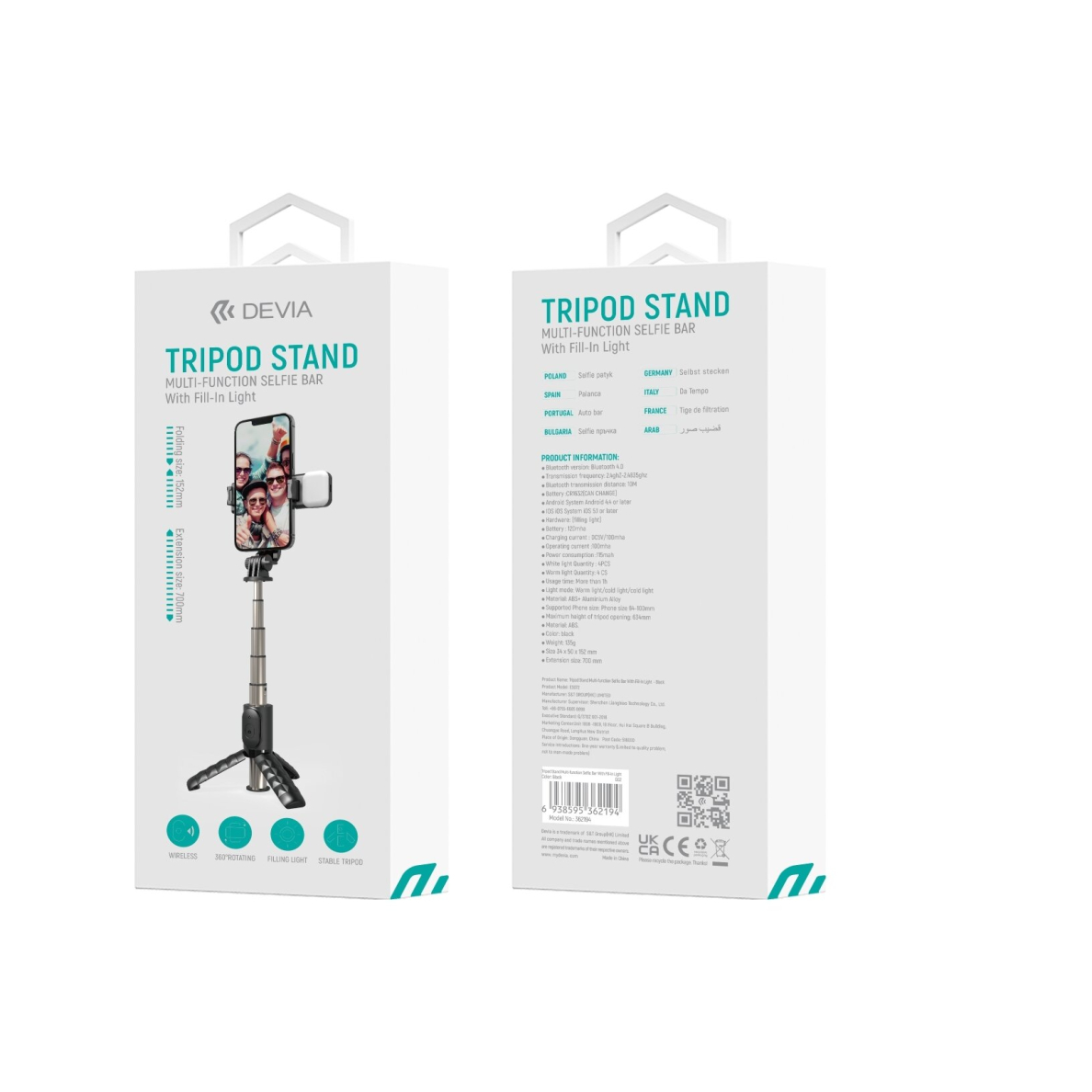 Asmenlazdė-stovas bluetooth juodas Devia su apšvietimu 1 Asmenlazdė-stovas bluetooth juodas Devia su apšvietimu 1