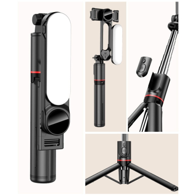 Asmenlazdė-stovas bluetooth black su LED apšvietimu L15 1163C 1