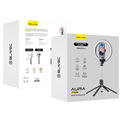 Asmenlazdė-stovas bluetooth su LED apšvietimu black BLAVEC Aura P55 RLP55-TRB23 11