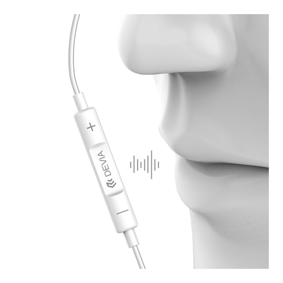Ausinės su mikrofonu Lightning MFI DEVIA 2
