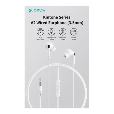 Ausinės su mikrofonu DEVIA Kintone Series A2 3.5mm 1 Ausinės su mikrofonu DEVIA Kintone Series A2 3.5mm 1