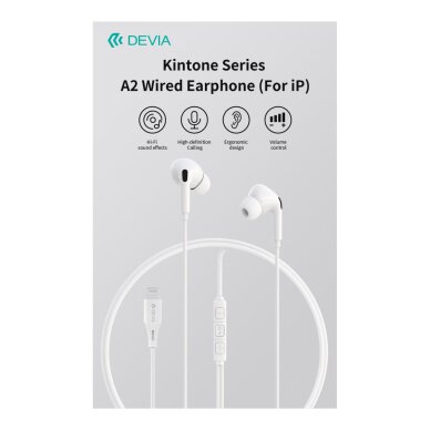 Ausinės su mikrofonu DEVIA Kintone Series A2 Lightning 3