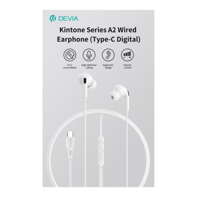 Ausinės su mikrofonu DEVIA Kintone Series A2 Type-C 3