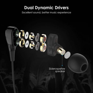 Ausinės su mikrofonu Dual speakers DEVIA 4