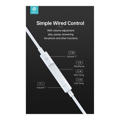 Ausinės su mikrofonu Lightning MFI DEVIA 1