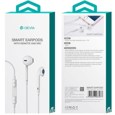 Ausinės su mikrofonu Lightning SMART WIRED DEVIA 3