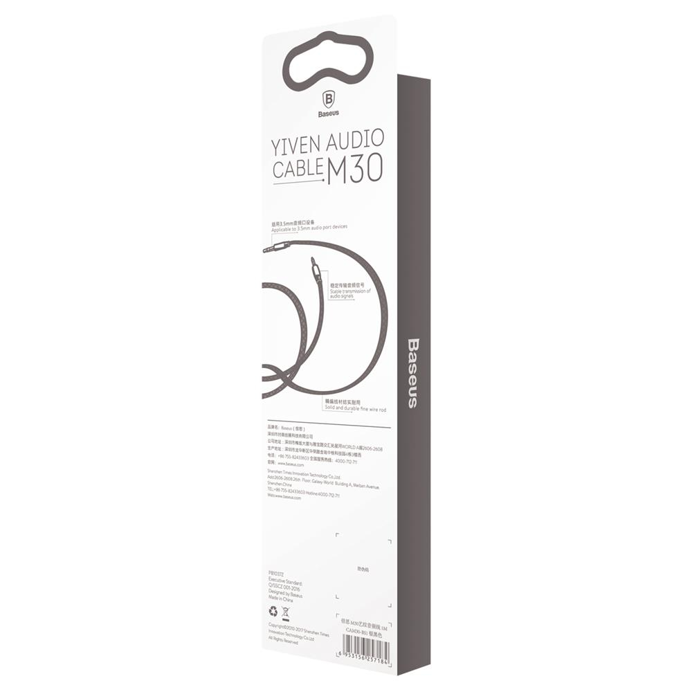 Baseus AUX sustiprintas M30 laidas black 1,0 M CAM30-BS1 7