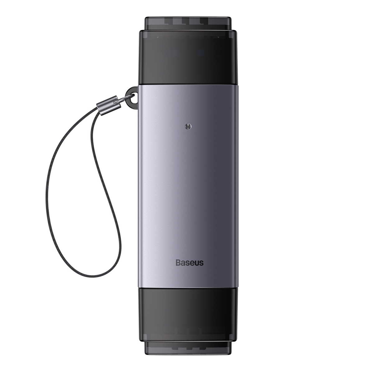 Baseus atminties kortelių skaitytuvas pilkas USB-A & Type-C to SD/TF WKQXO60013 Baseus atminties kortelių skaitytuvas pilkas USB-A & Type-C to SD/TF WKQXO60013